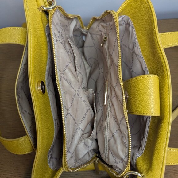 STEVE MADDEN BGRAMMER SATCHEL HAND BAG MUSTARD YELLOW TIK TOK VIRAL TRENDY - Picture 10 of 11